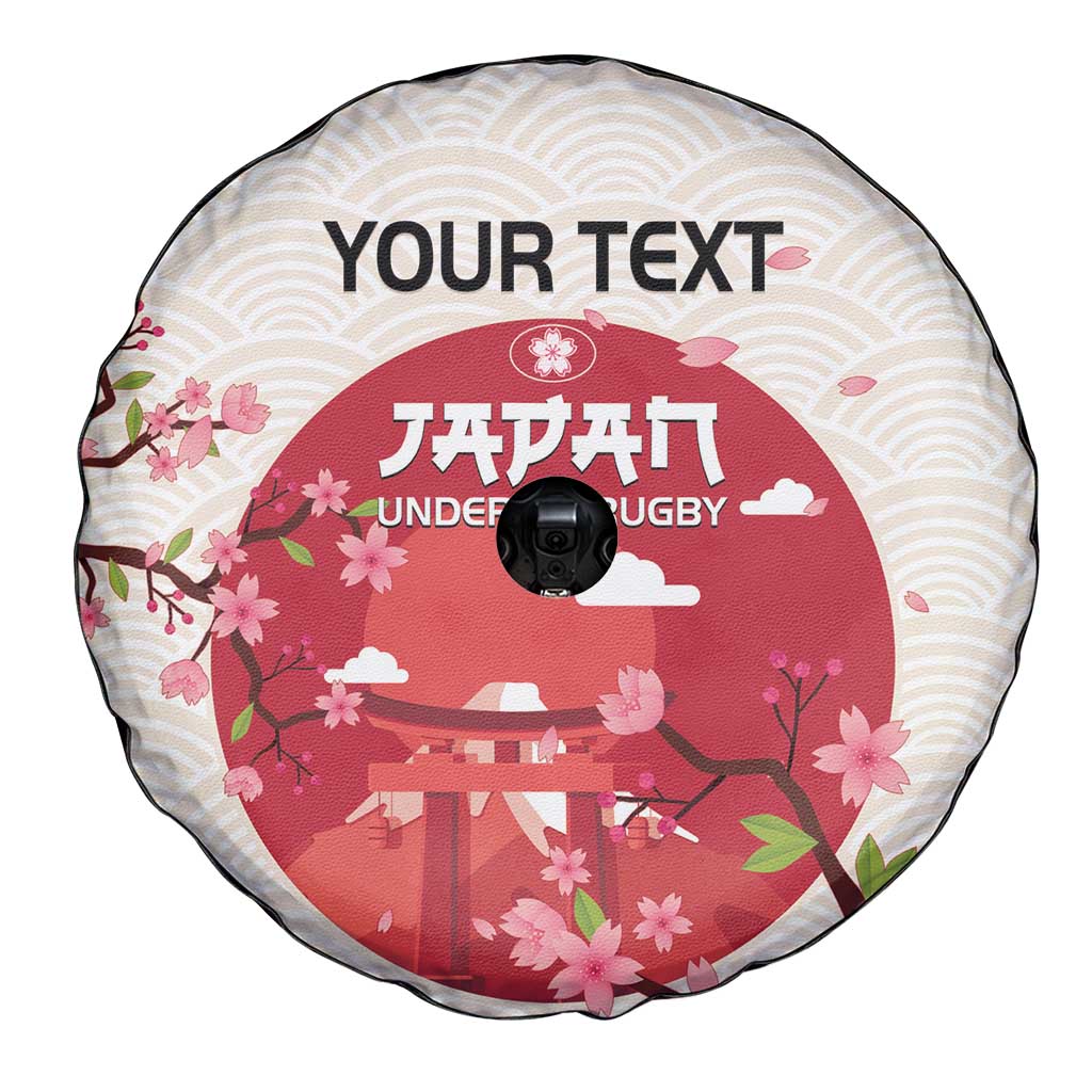Custom Japan Rugby Spare Tire Cover 2024 Go Champions Cherry Blossoms - Wonder Print Shop