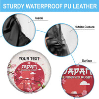 Custom Japan Rugby Spare Tire Cover 2024 Go Champions Cherry Blossoms - Wonder Print Shop
