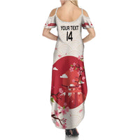 Custom Japan Rugby Summer Maxi Dress 2024 Go Champions Cherry Blossoms - Wonder Print Shop