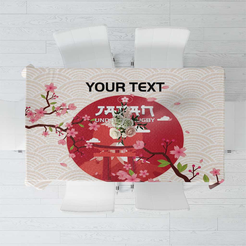 Custom Japan Rugby Tablecloth 2024 Go Champions Cherry Blossoms - Wonder Print Shop