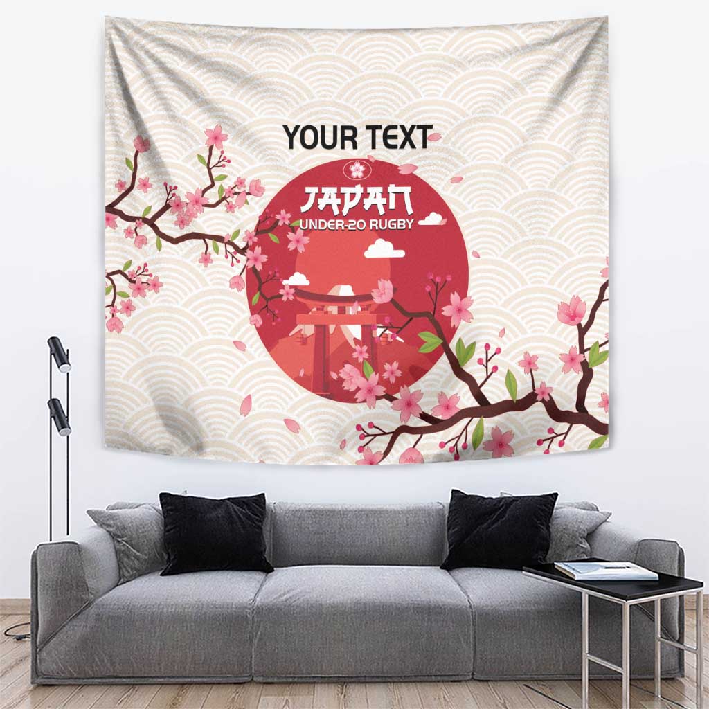Custom Japan Rugby Tapestry 2024 Go Champions Cherry Blossoms - Wonder Print Shop