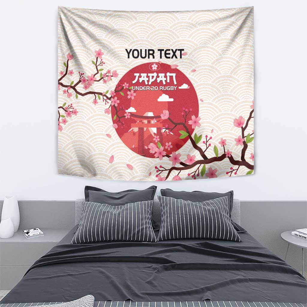 Custom Japan Rugby Tapestry 2024 Go Champions Cherry Blossoms - Wonder Print Shop