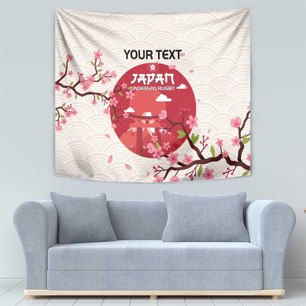 Custom Japan Rugby Tapestry 2024 Go Champions Cherry Blossoms - Wonder Print Shop