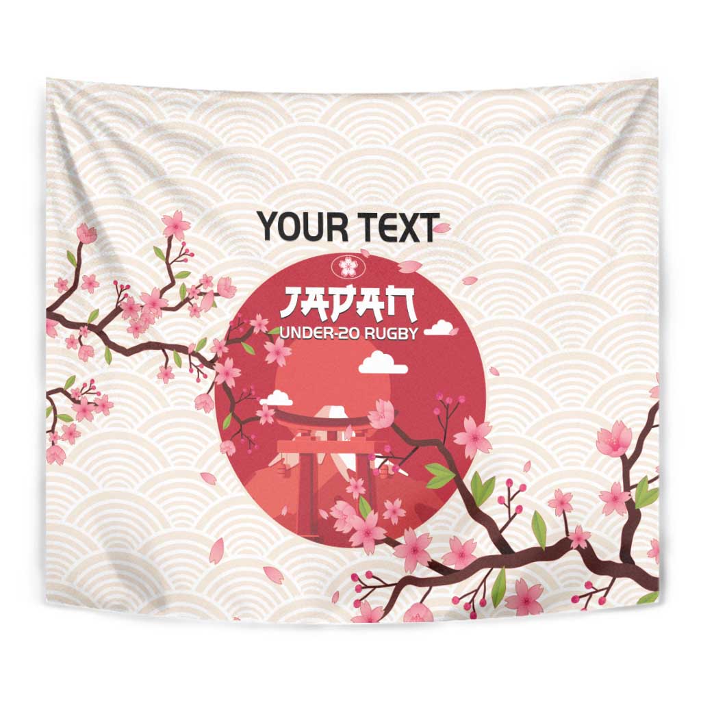 Custom Japan Rugby Tapestry 2024 Go Champions Cherry Blossoms - Wonder Print Shop