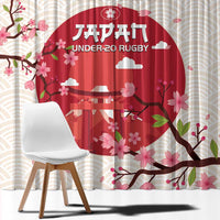Custom Japan Rugby Window Curtain 2024 Go Champions Cherry Blossoms - Wonder Print Shop