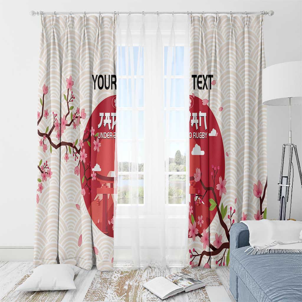 Custom Japan Rugby Window Curtain 2024 Go Champions Cherry Blossoms - Wonder Print Shop