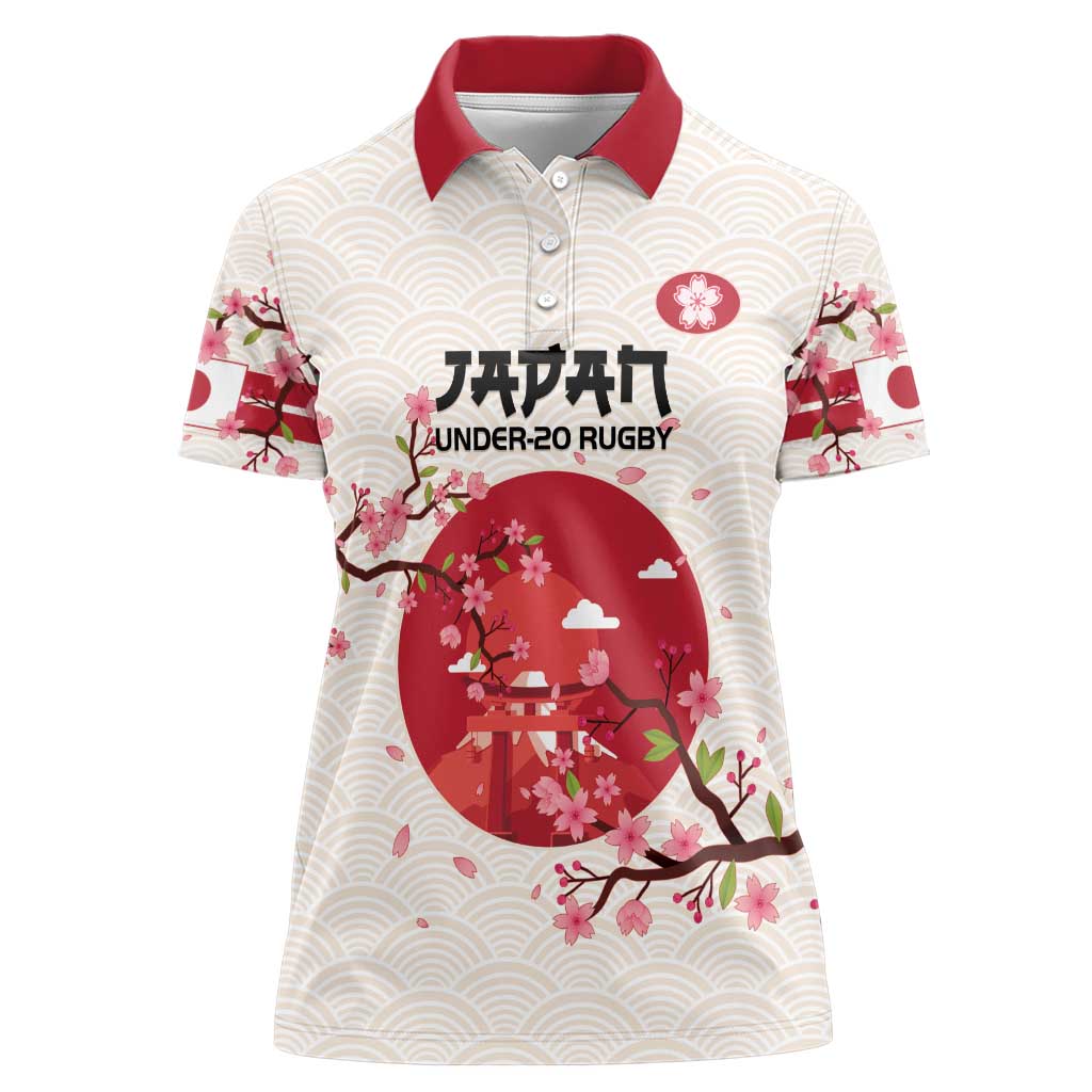 Custom Japan Rugby Women Polo Shirt 2024 Go Champions Cherry Blossoms - Wonder Print Shop