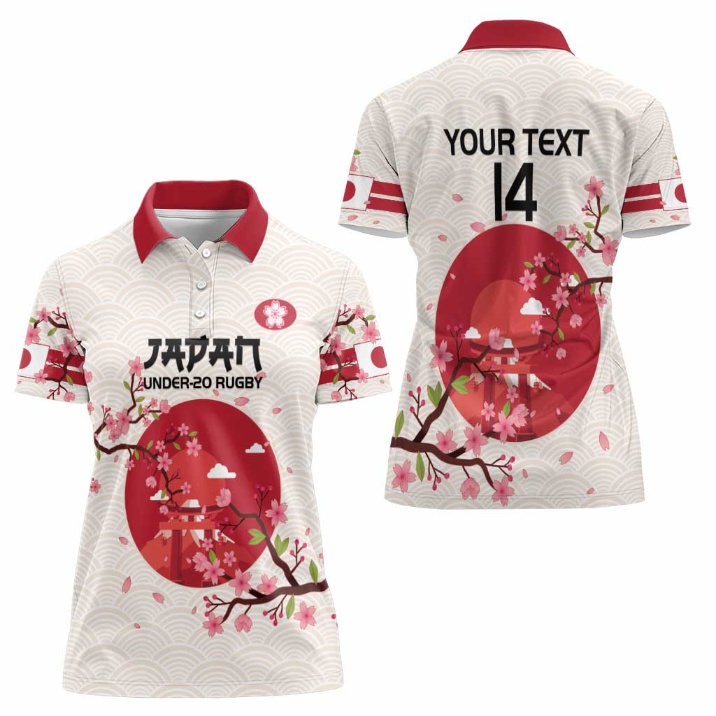 Custom Japan Rugby Women Polo Shirt 2024 Go Champions Cherry Blossoms - Wonder Print Shop