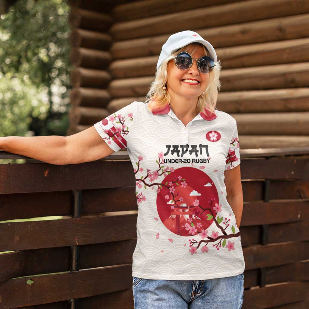 Custom Japan Rugby Women Polo Shirt 2024 Go Champions Cherry Blossoms - Wonder Print Shop