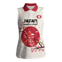 Custom Japan Rugby Women Sleeveless Polo Shirt 2024 Go Champions Cherry Blossoms - Wonder Print Shop