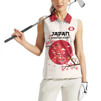 Custom Japan Rugby Women Sleeveless Polo Shirt 2024 Go Champions Cherry Blossoms - Wonder Print Shop