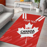 Custom Canada Rugby Area Rug 2024 Go Champions Maple Leaf - Wonder Print Shop