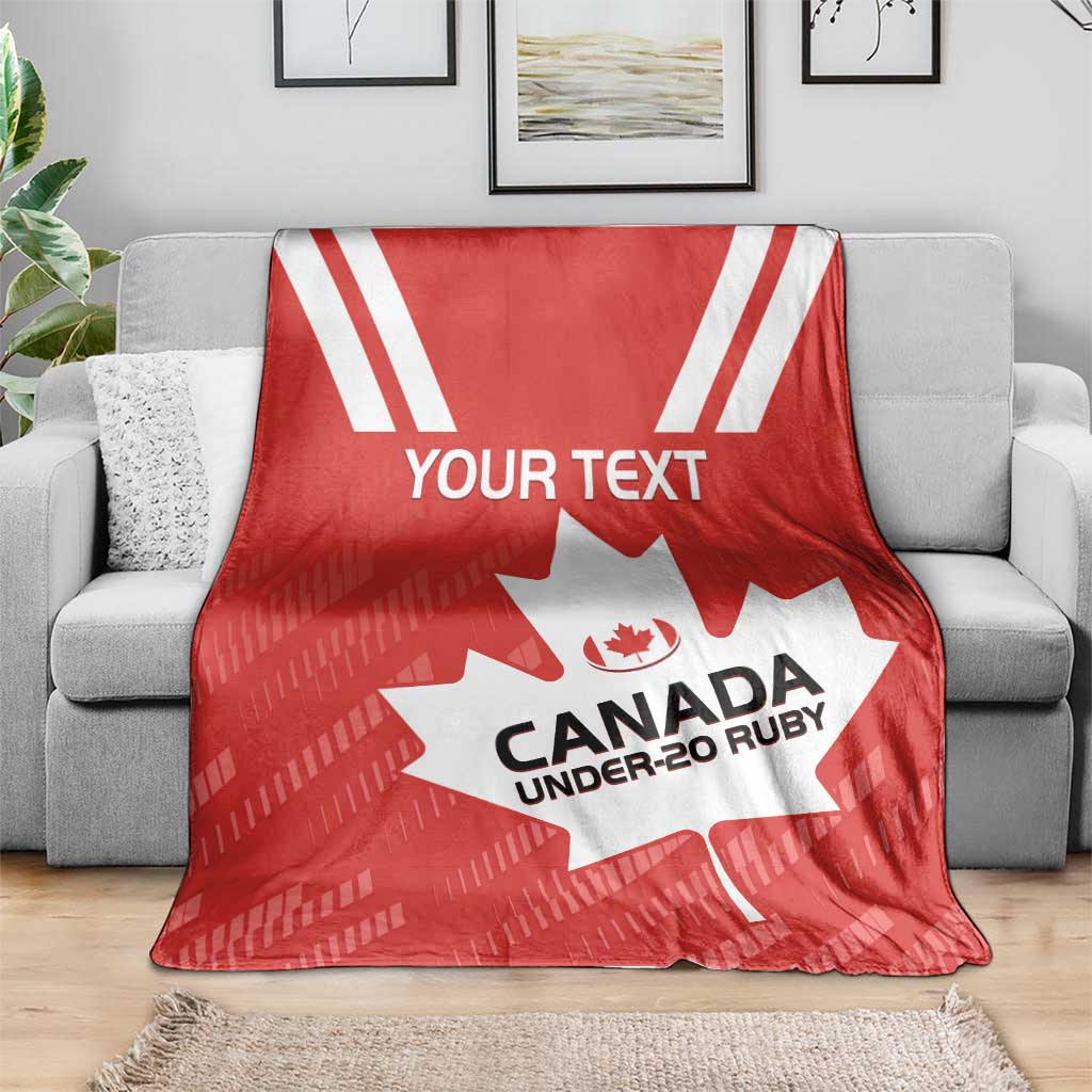 Custom Canada Rugby Blanket 2024 Go Champions Maple Leaf