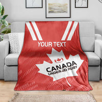 Custom Canada Rugby Blanket 2024 Go Champions Maple Leaf