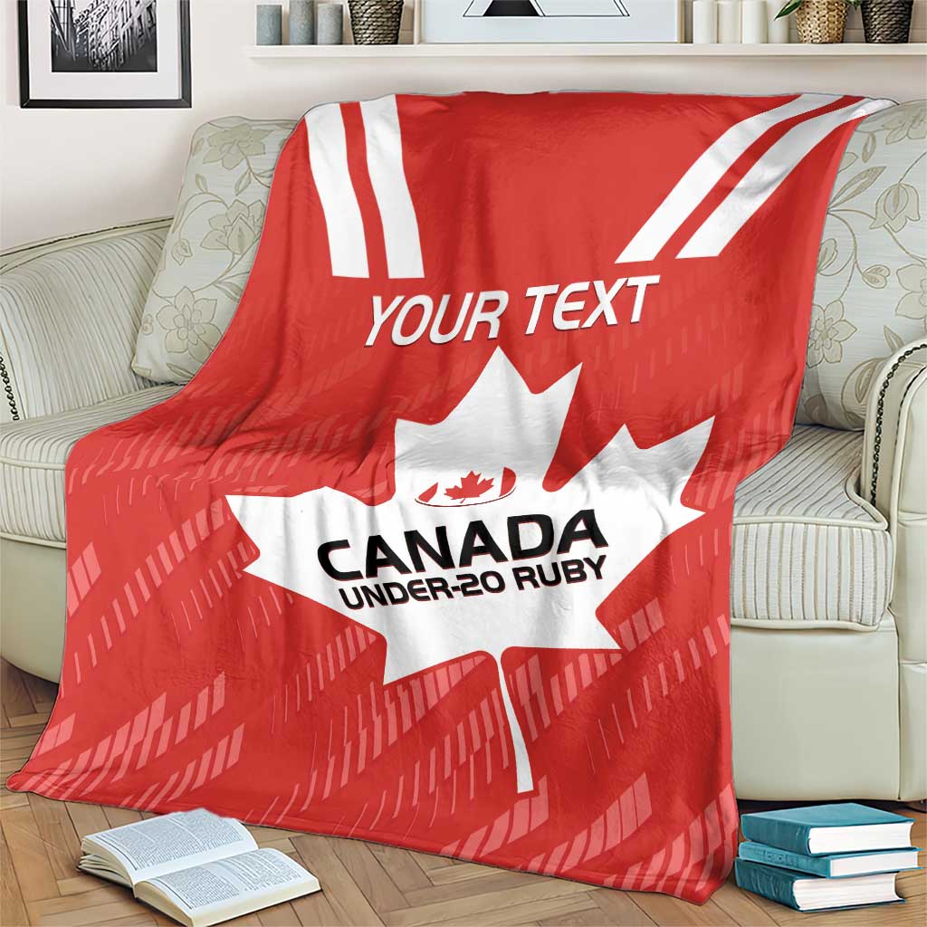 Custom Canada Rugby Blanket 2024 Go Champions Maple Leaf