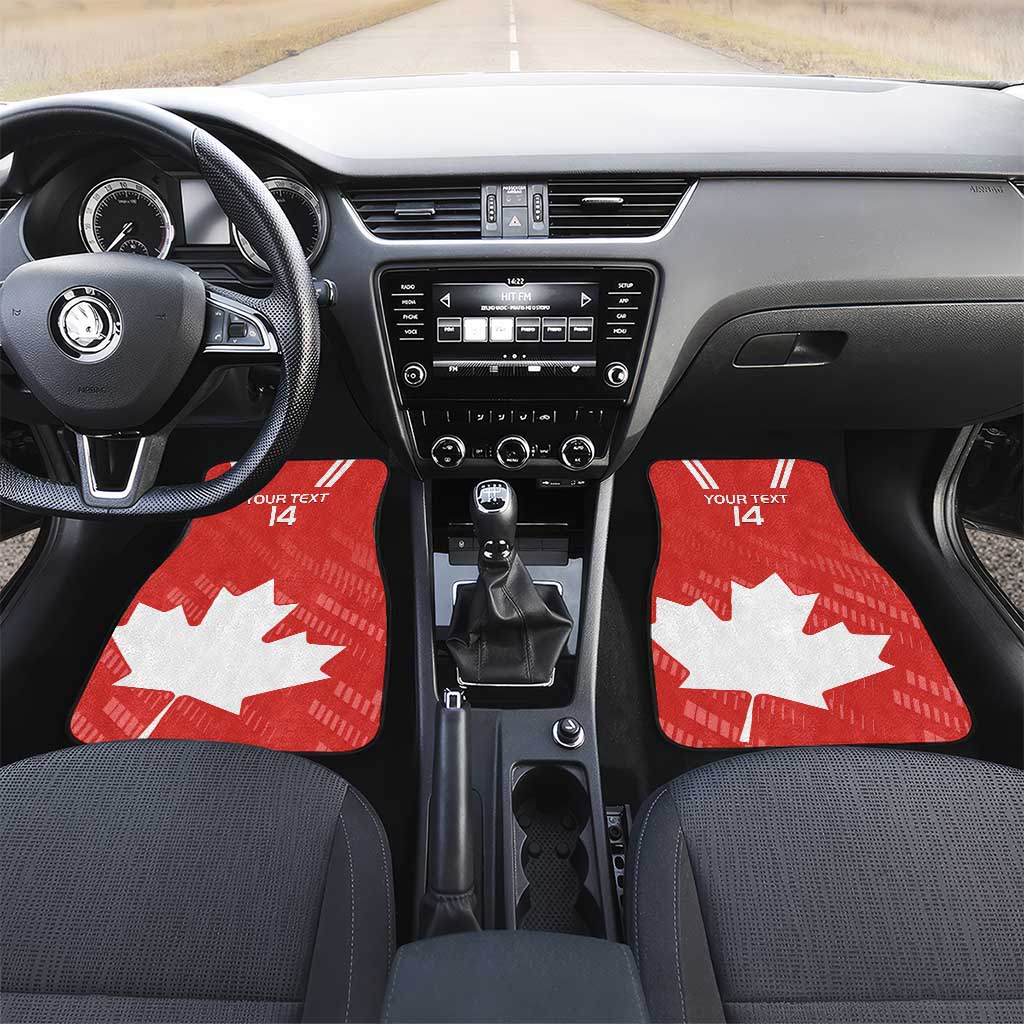 Custom Canada Rugby Car Mats 2024 Go Champions Maple Leaf - Wonder Print Shop