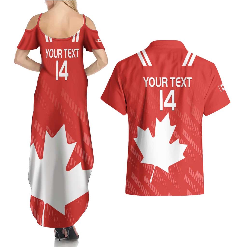 Custom Canada Rugby Couples Matching Summer Maxi Dress and Hawaiian Shirt 2024 Go Champions Maple Leaf - Wonder Print Shop