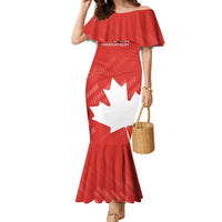 Custom Canada Rugby Family Matching Mermaid Dress and Hawaiian Shirt 2024 Go Champions Maple Leaf - Wonder Print Shop