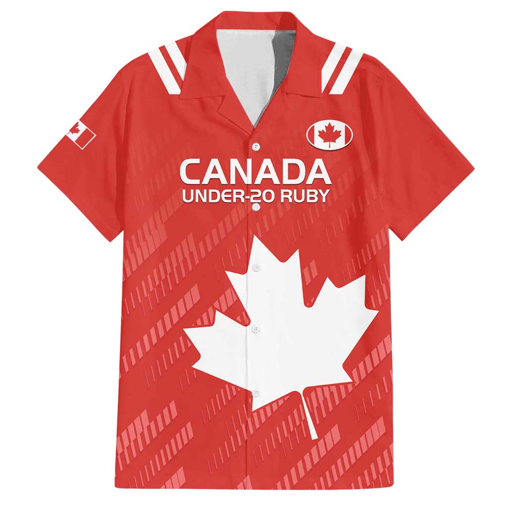 Custom Canada Rugby Family Matching Summer Maxi Dress and Hawaiian Shirt 2024 Go Champions Maple Leaf - Wonder Print Shop