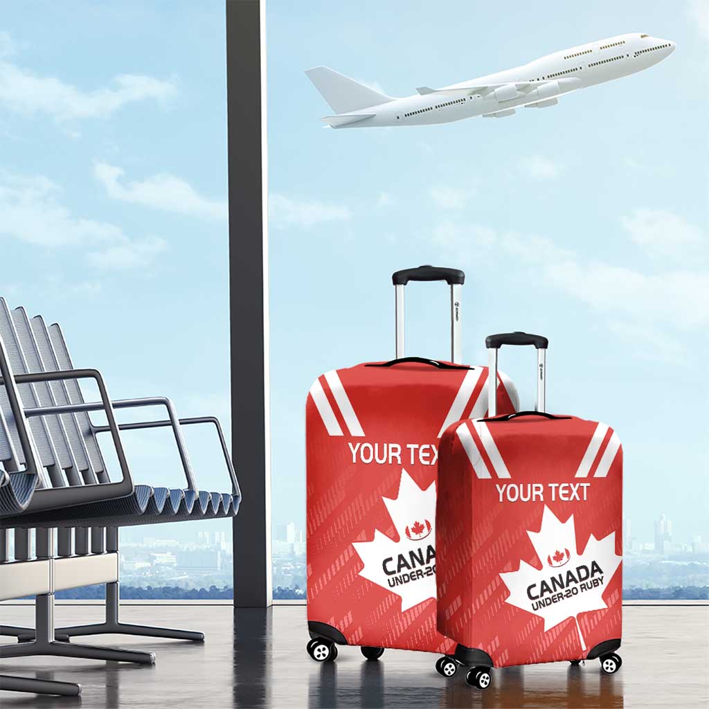 Custom Canada Rugby Luggage Cover 2024 Go Champions Maple Leaf - Wonder Print Shop
