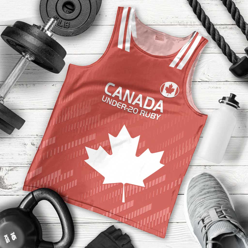 Custom Canada Rugby Men Tank Top 2024 Go Champions Maple Leaf - Wonder Print Shop