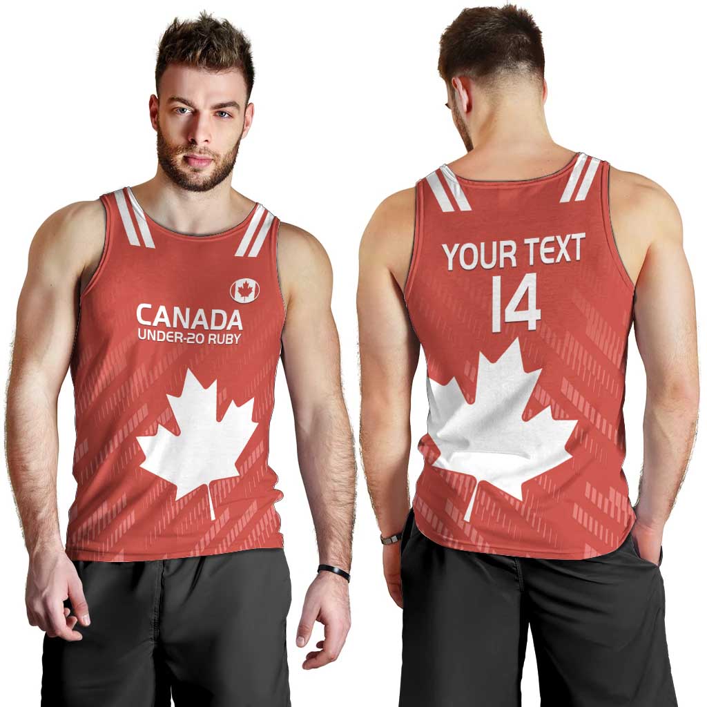 Custom Canada Rugby Men Tank Top 2024 Go Champions Maple Leaf - Wonder Print Shop