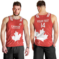 Custom Canada Rugby Men Tank Top 2024 Go Champions Maple Leaf - Wonder Print Shop