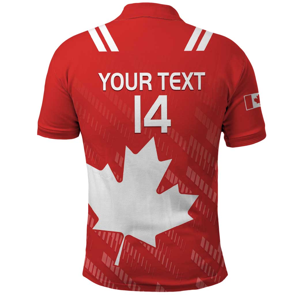 Custom Canada Rugby Polo Shirt 2024 Go Champions Maple Leaf - Wonder Print Shop