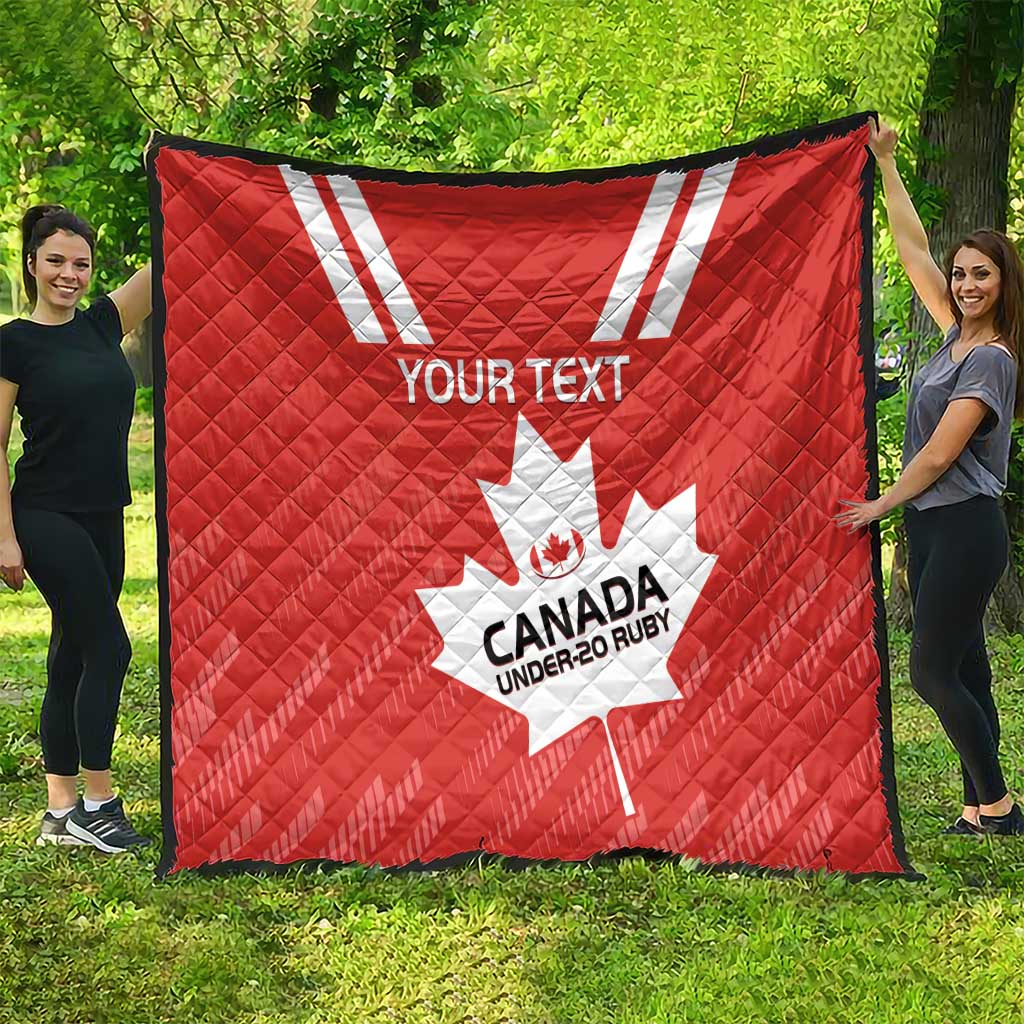 Custom Canada Rugby Quilt 2024 Go Champions Maple Leaf - Wonder Print Shop