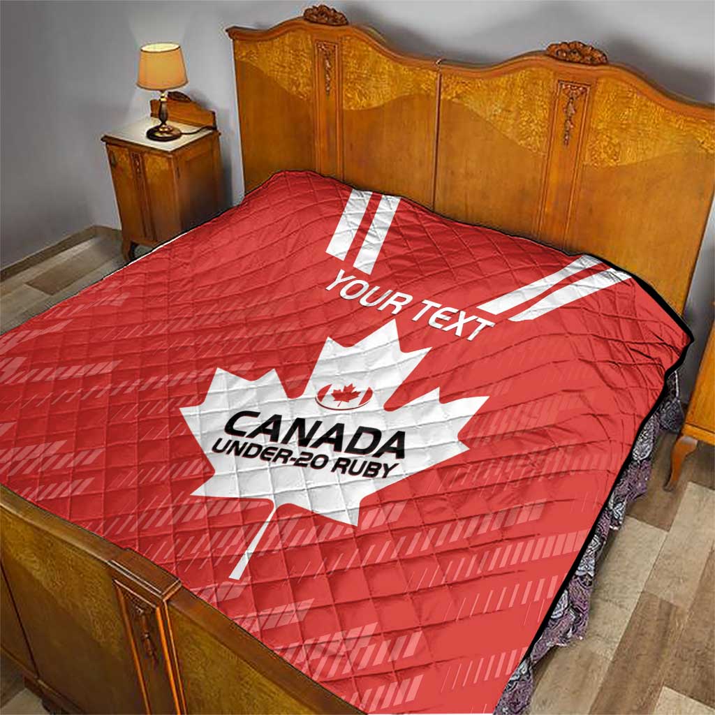 Custom Canada Rugby Quilt 2024 Go Champions Maple Leaf - Wonder Print Shop