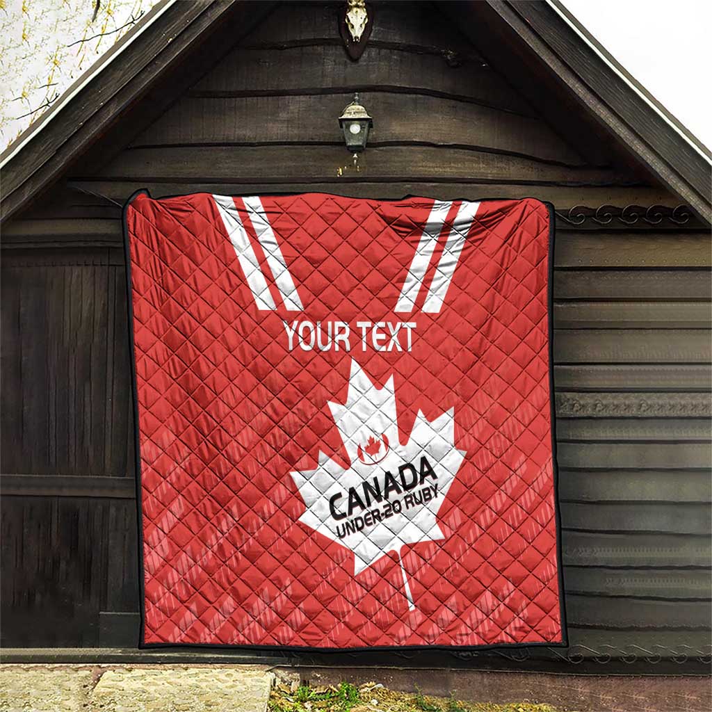 Custom Canada Rugby Quilt 2024 Go Champions Maple Leaf - Wonder Print Shop