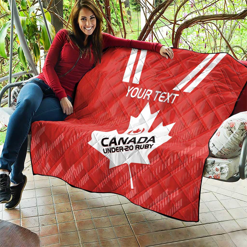 Custom Canada Rugby Quilt 2024 Go Champions Maple Leaf - Wonder Print Shop