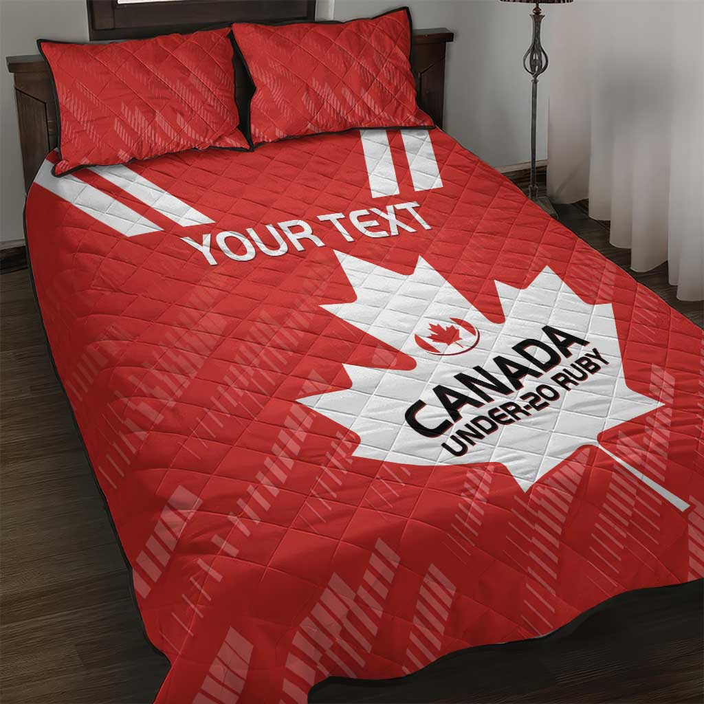 Custom Canada Rugby Quilt Bed Set 2024 Go Champions Maple Leaf - Wonder Print Shop