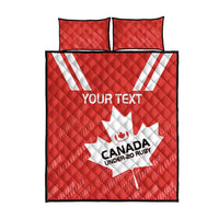 Custom Canada Rugby Quilt Bed Set 2024 Go Champions Maple Leaf - Wonder Print Shop