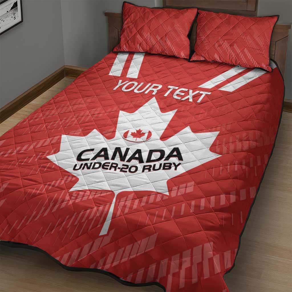 Custom Canada Rugby Quilt Bed Set 2024 Go Champions Maple Leaf - Wonder Print Shop