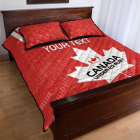 Custom Canada Rugby Quilt Bed Set 2024 Go Champions Maple Leaf - Wonder Print Shop
