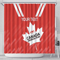 Custom Canada Rugby Shower Curtain 2024 Go Champions Maple Leaf