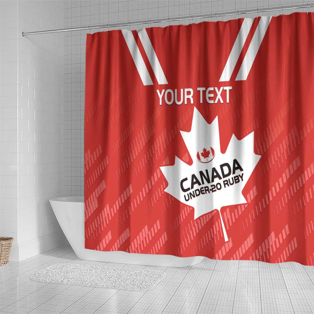 Custom Canada Rugby Shower Curtain 2024 Go Champions Maple Leaf