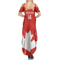Custom Canada Rugby Summer Maxi Dress 2024 Go Champions Maple Leaf - Wonder Print Shop