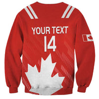 Custom Canada Rugby Sweatshirt 2024 Go Champions Maple Leaf - Wonder Print Shop