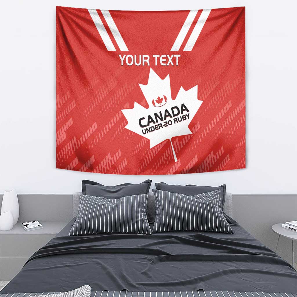 Custom Canada Rugby Tapestry 2024 Go Champions Maple Leaf - Wonder Print Shop