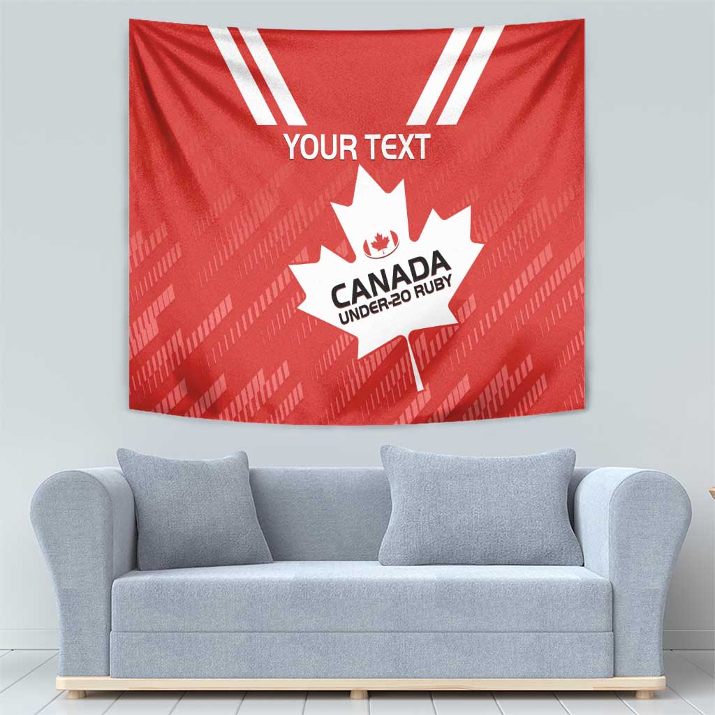 Custom Canada Rugby Tapestry 2024 Go Champions Maple Leaf - Wonder Print Shop
