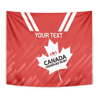 Custom Canada Rugby Tapestry 2024 Go Champions Maple Leaf - Wonder Print Shop