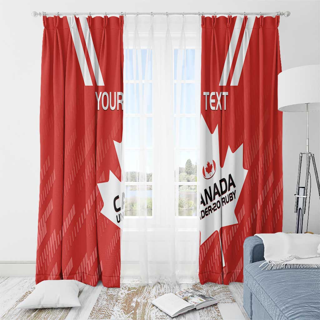Custom Canada Rugby Window Curtain 2024 Go Champions Maple Leaf - Wonder Print Shop