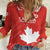 Custom Canada Rugby Women Casual Shirt 2024 Go Champions Maple Leaf - Wonder Print Shop