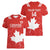 Custom Canada Rugby Women V-Neck T-Shirt 2024 Go Champions Maple Leaf - Wonder Print Shop