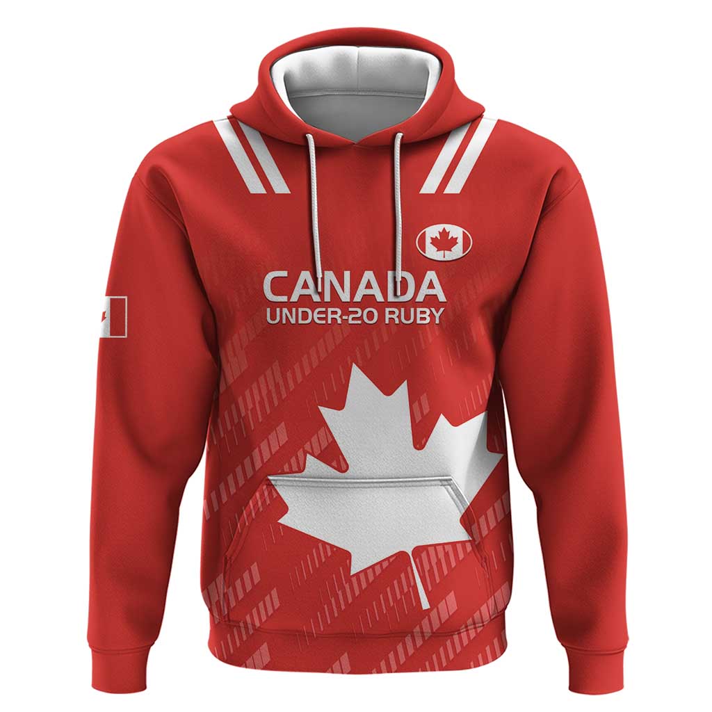 Custom Canada Rugby Zip Hoodie 2024 Go Champions Maple Leaf - Wonder Print Shop