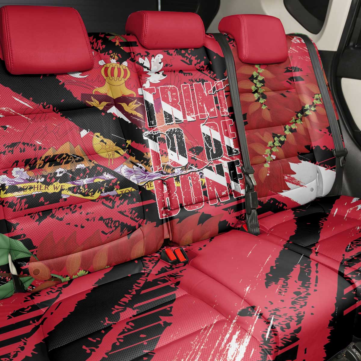 Trini To De Bone Back Car Seat Cover Proud To Be Trinidad and Tobago - Wonder Print Shop