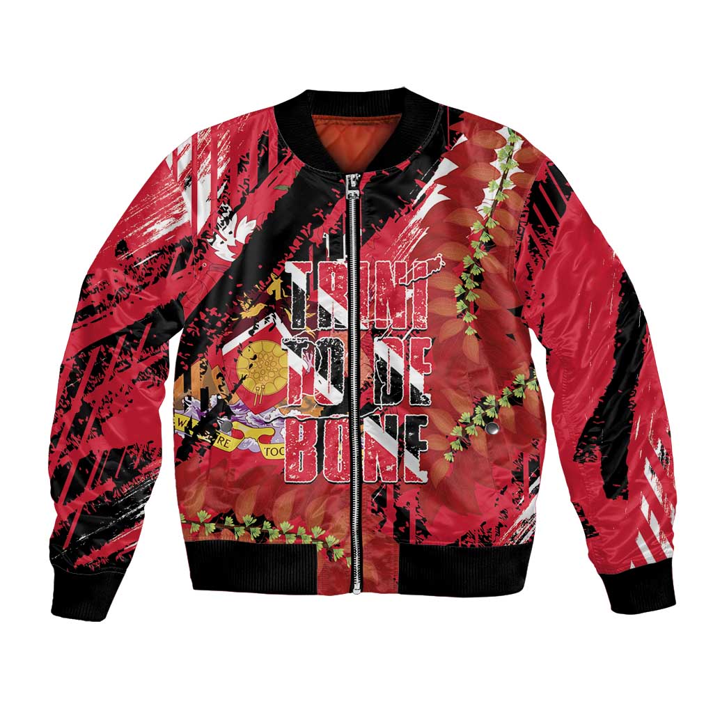 Trini To De Bone Bomber Jacket Proud To Be Trinidad and Tobago - Wonder Print Shop