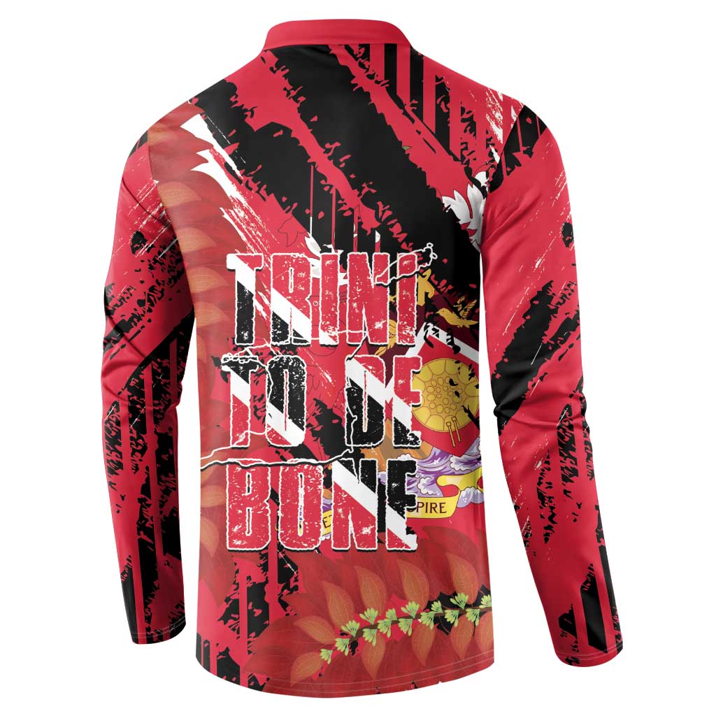 Trini To De Bone Button Sweatshirt Proud To Be Trinidad and Tobago - Wonder Print Shop